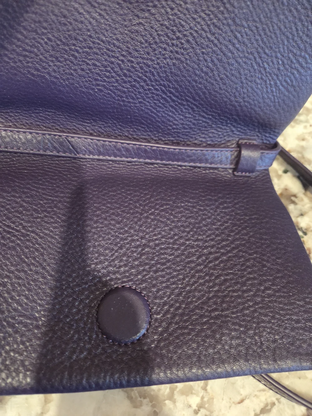 Tory Burch Purple Leather Crossbody & Purple Patent Leather Wallett